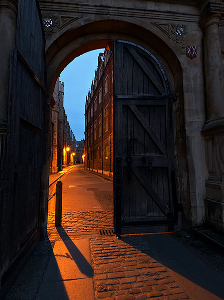 Queen's Gate within Trinity College at Cambridge University in England
