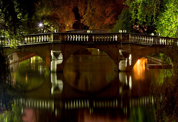 Clare Bridge within Clare College at Cambridge University in England
