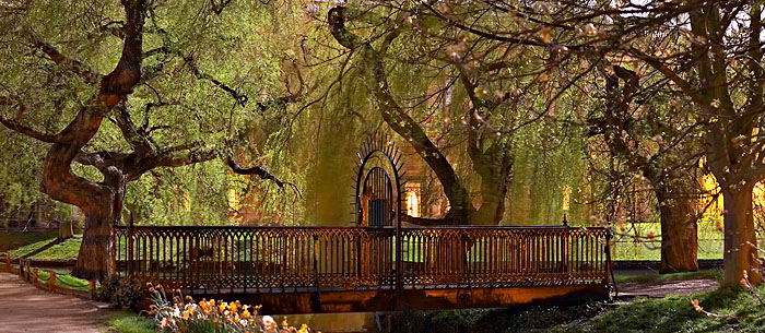 Path Between St. John's College and Trinity College at Cambridge Univerity in England