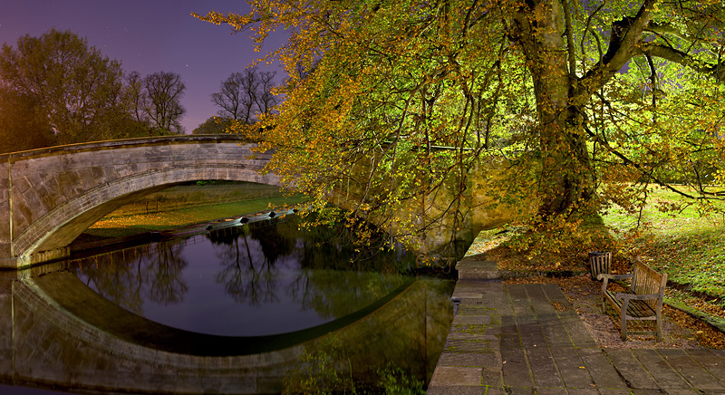 bridge over the River Cam within King's College at Cambridge University in England