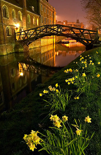 Mathematical Bridge within Queens' College at Cambridge University in England