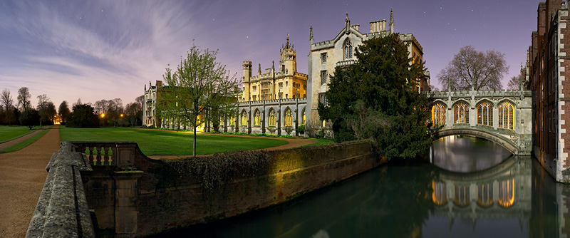 New Court's exterior within St. John's College at Cambridge University in England