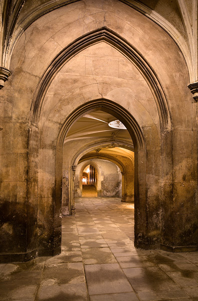 New Court archways within St. John's College at Cambridge University in England