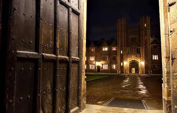 Second Court doorway within St. John's College at Cambridge University in England